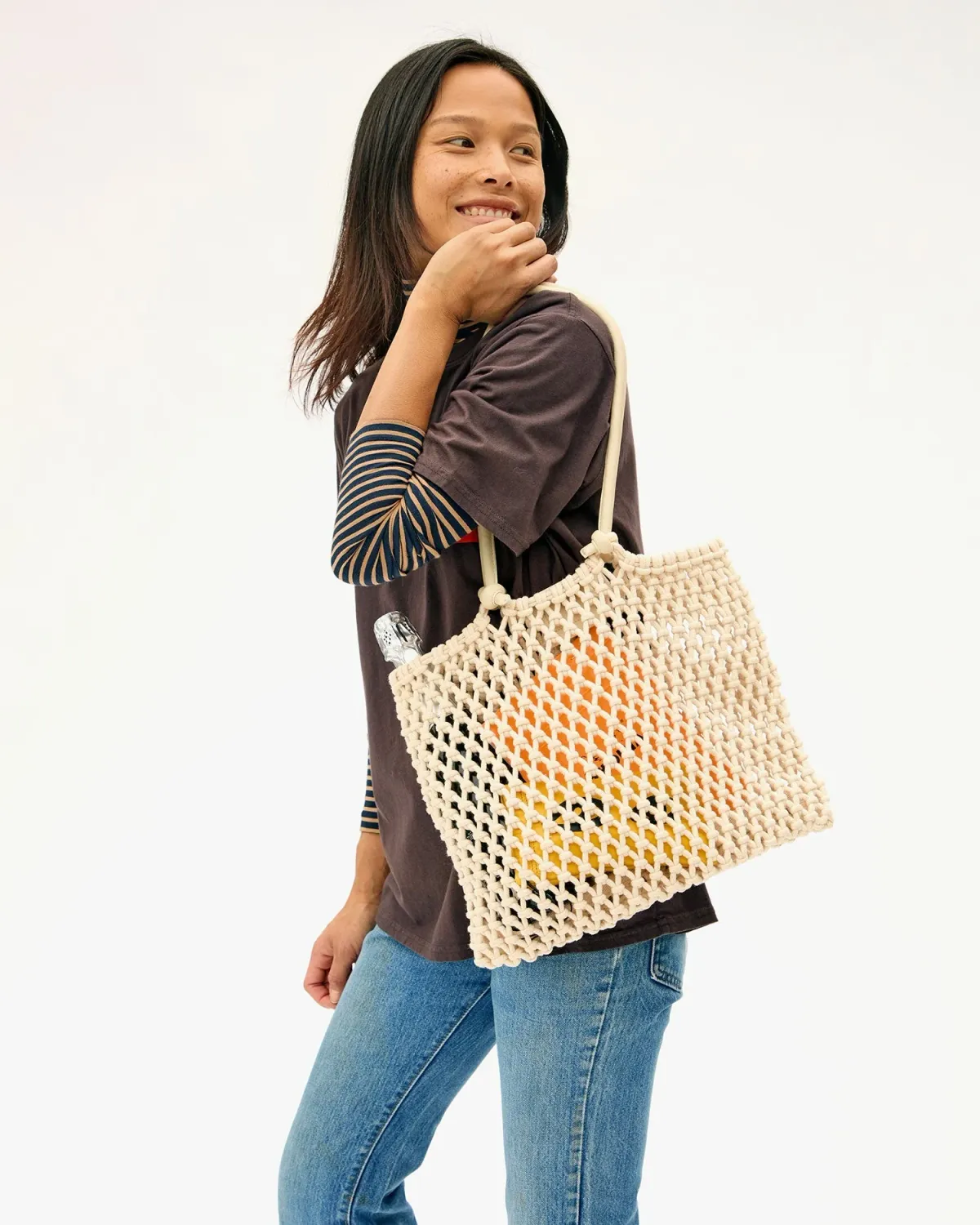 Clare V Sandy Tote in Natural