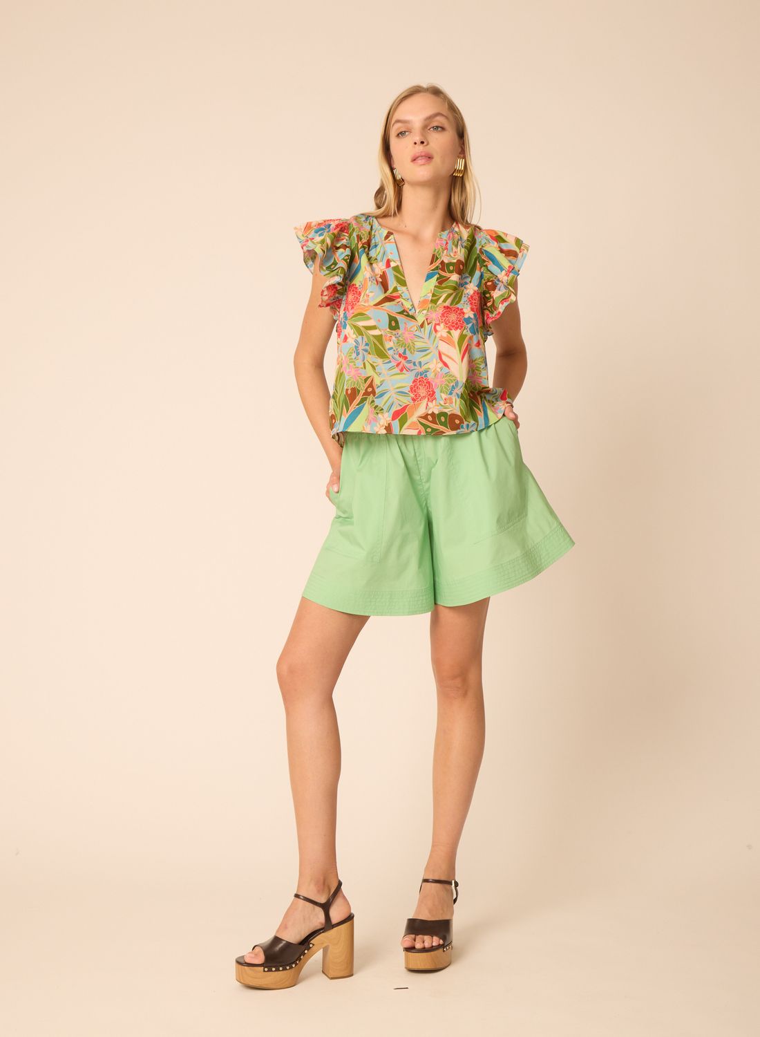 Gilner Farrar Orla Blouse in Amazonian Print, Color: Amazonian, Size: XS