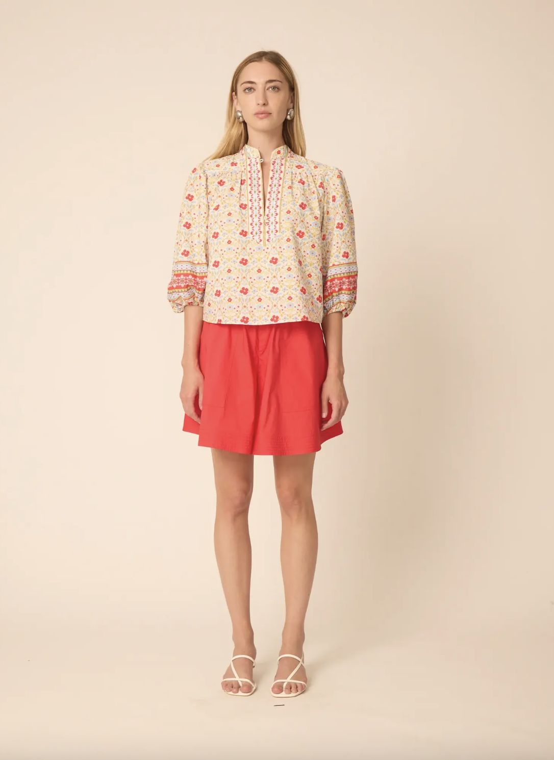 Gilner Farrar Bethany Blouse in Red Floral