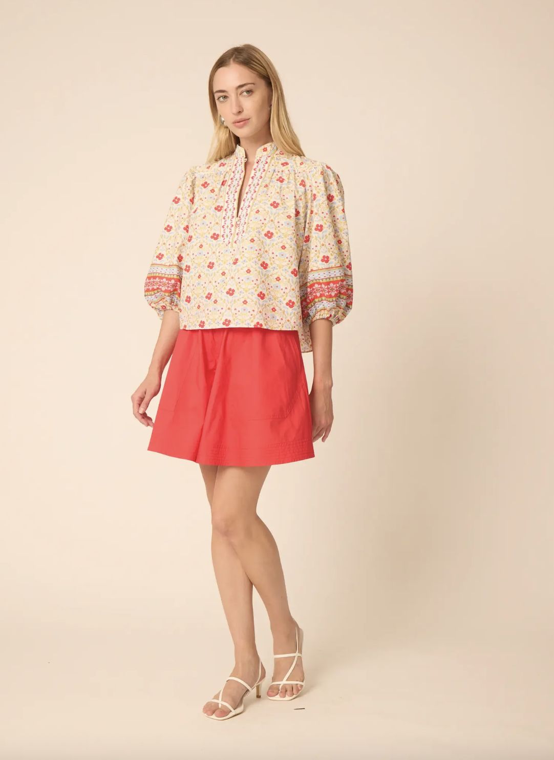Gilner Farrar Bethany Blouse in Red Floral