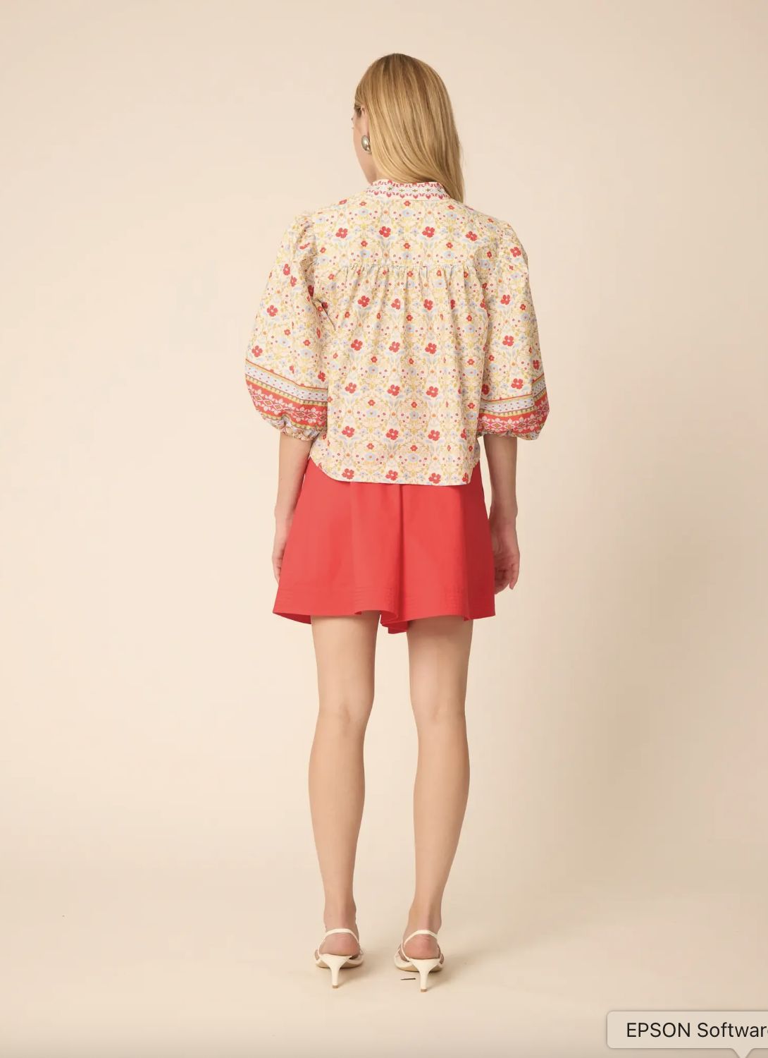 Gilner Farrar Bethany Blouse in Red Floral