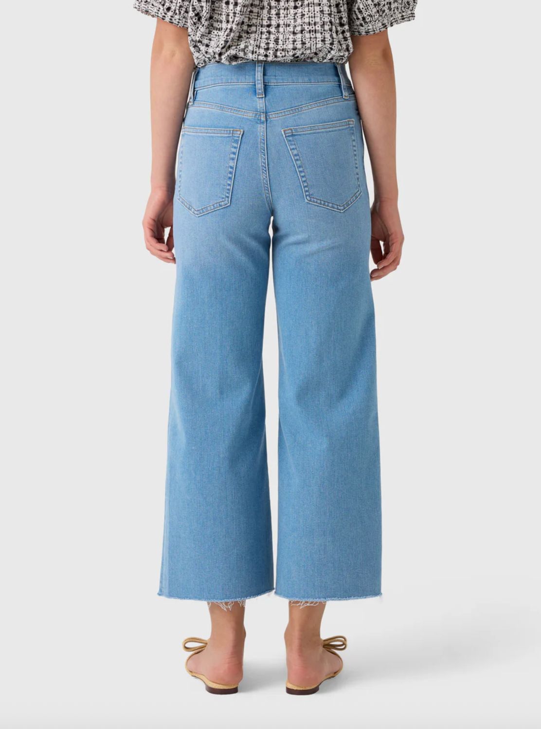 Frame Le Slim Palazzo Crop Jean in Honeymoon