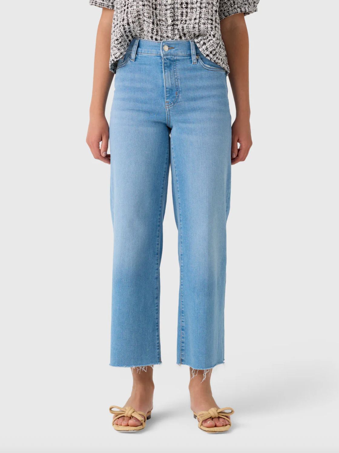 Frame Le Slim Palazzo Crop Jean in Honeymoon