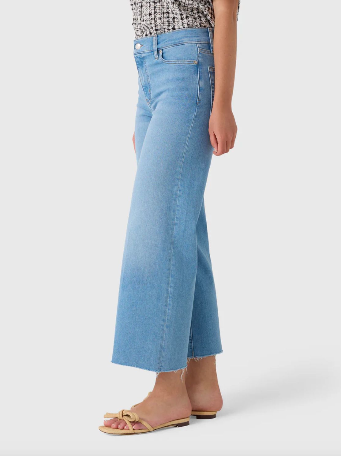 Frame Le Slim Palazzo Crop Jean in Honeymoon