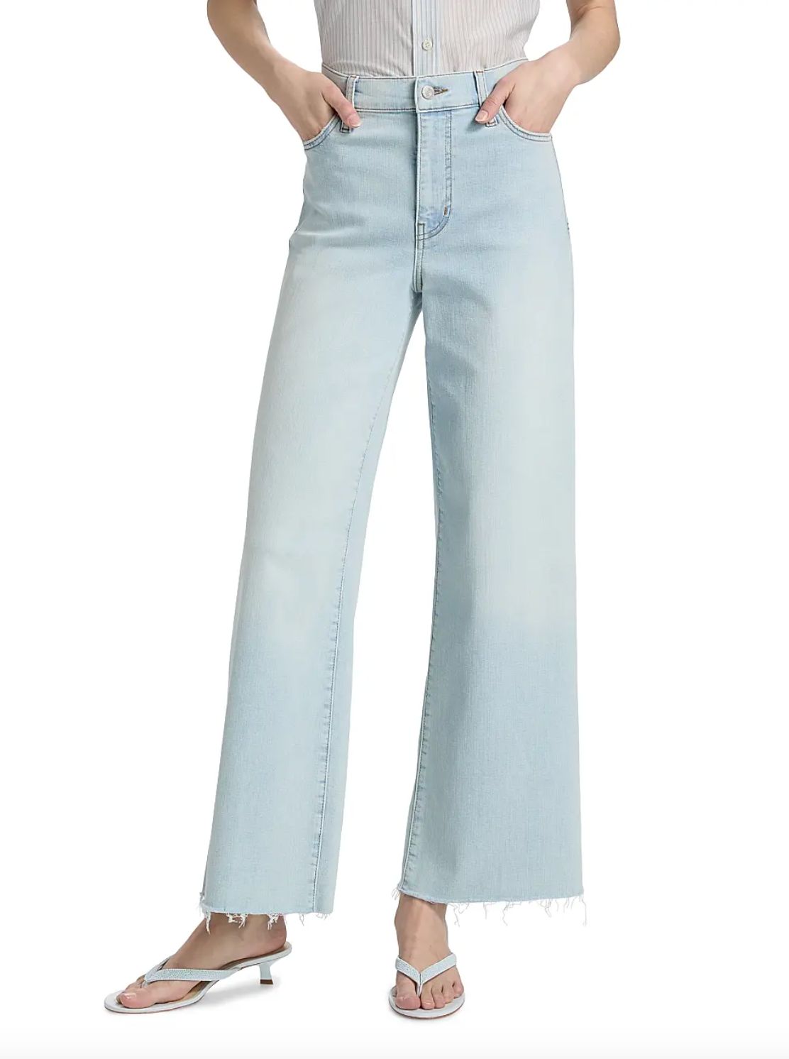 Frame Le Slim Palazzo Jean In Preen Raw After