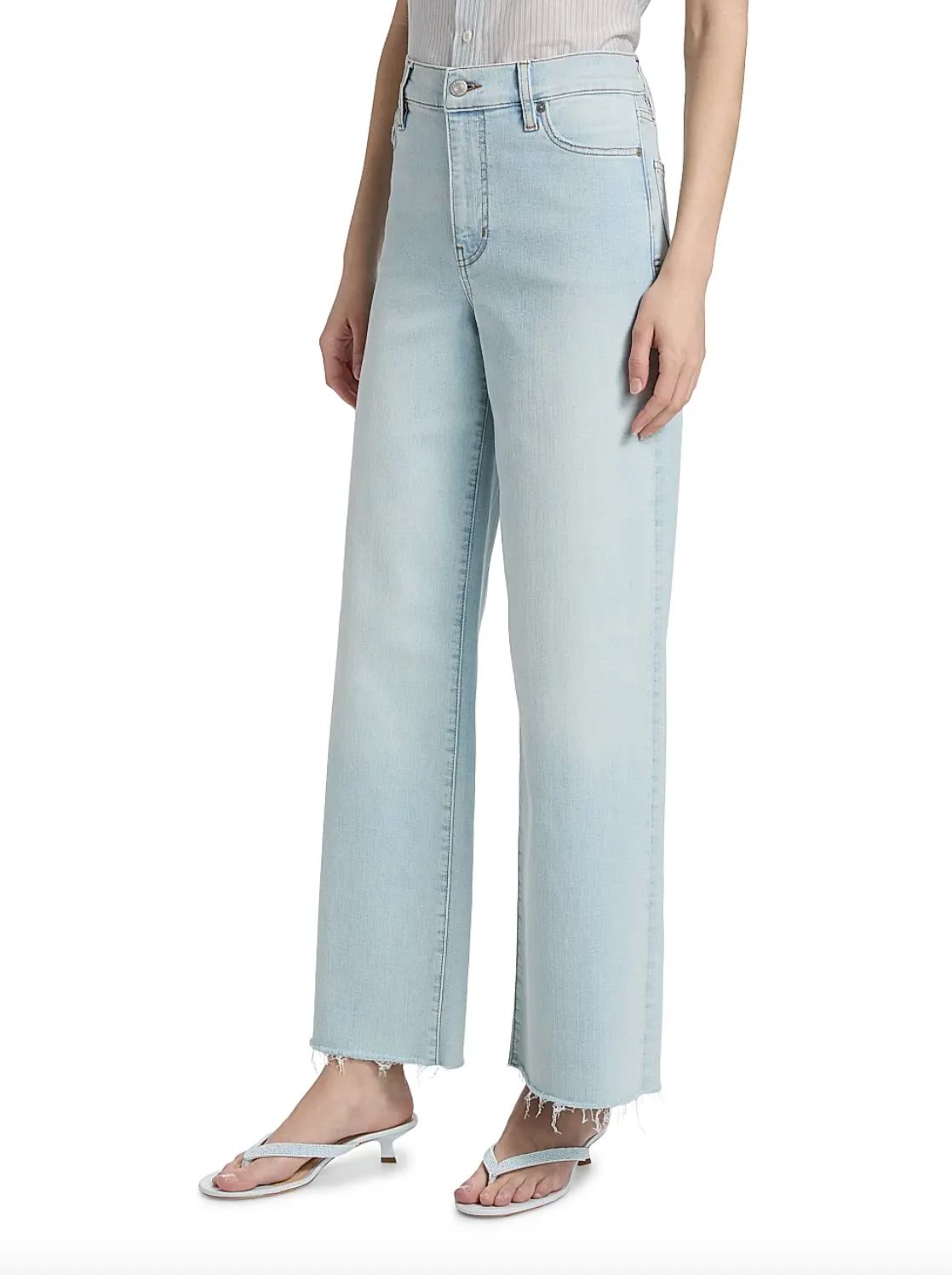 Frame Le Slim Palazzo Jean In Preen Raw After