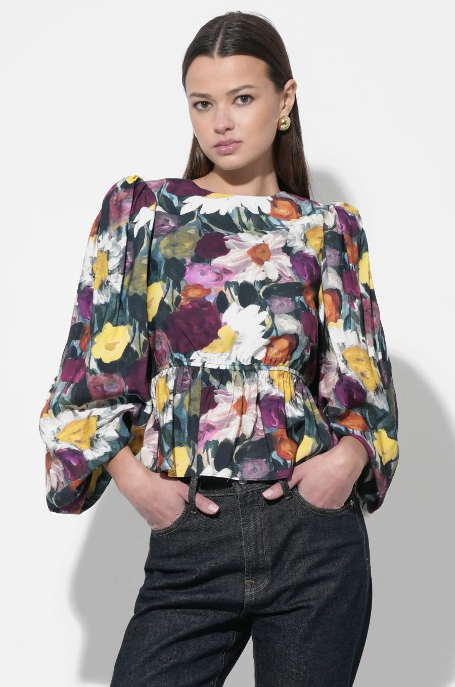 Adelyn Rae Esmarie Peplum Blouse