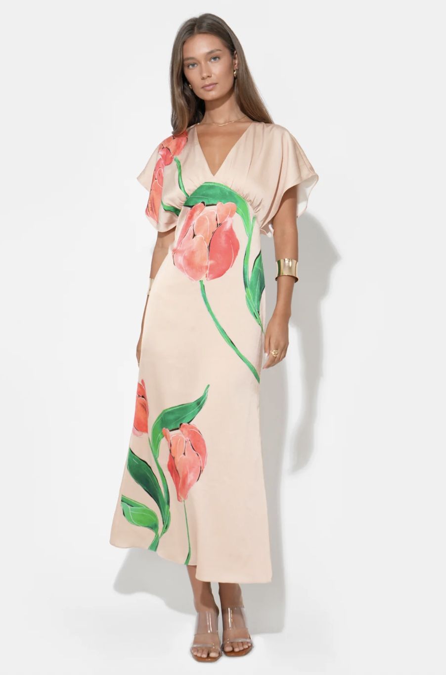 Adelyn Rae Madelyn Flutter Sleeve Dress