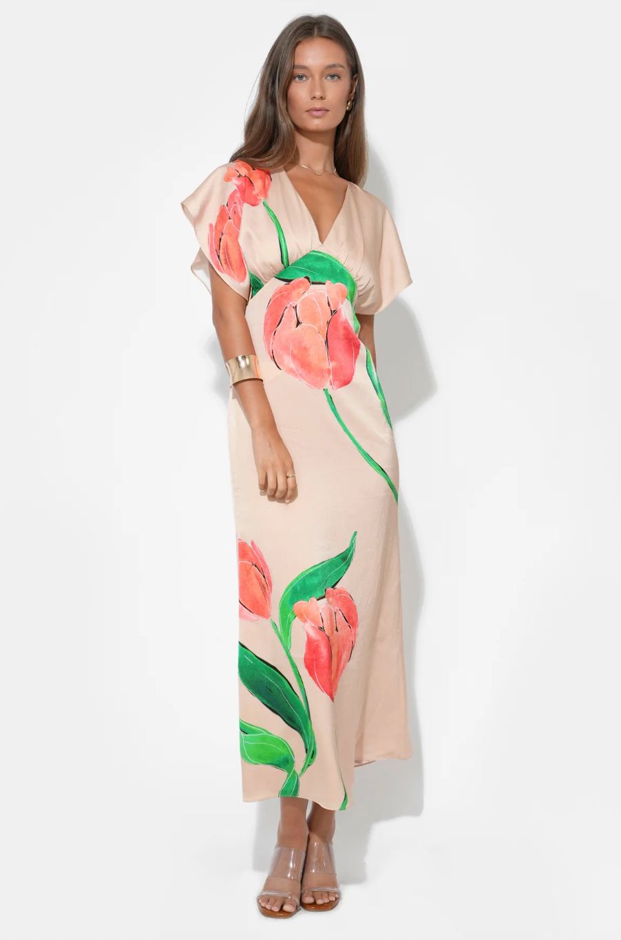 Adelyn Rae Madelyn Flutter Sleeve Dress