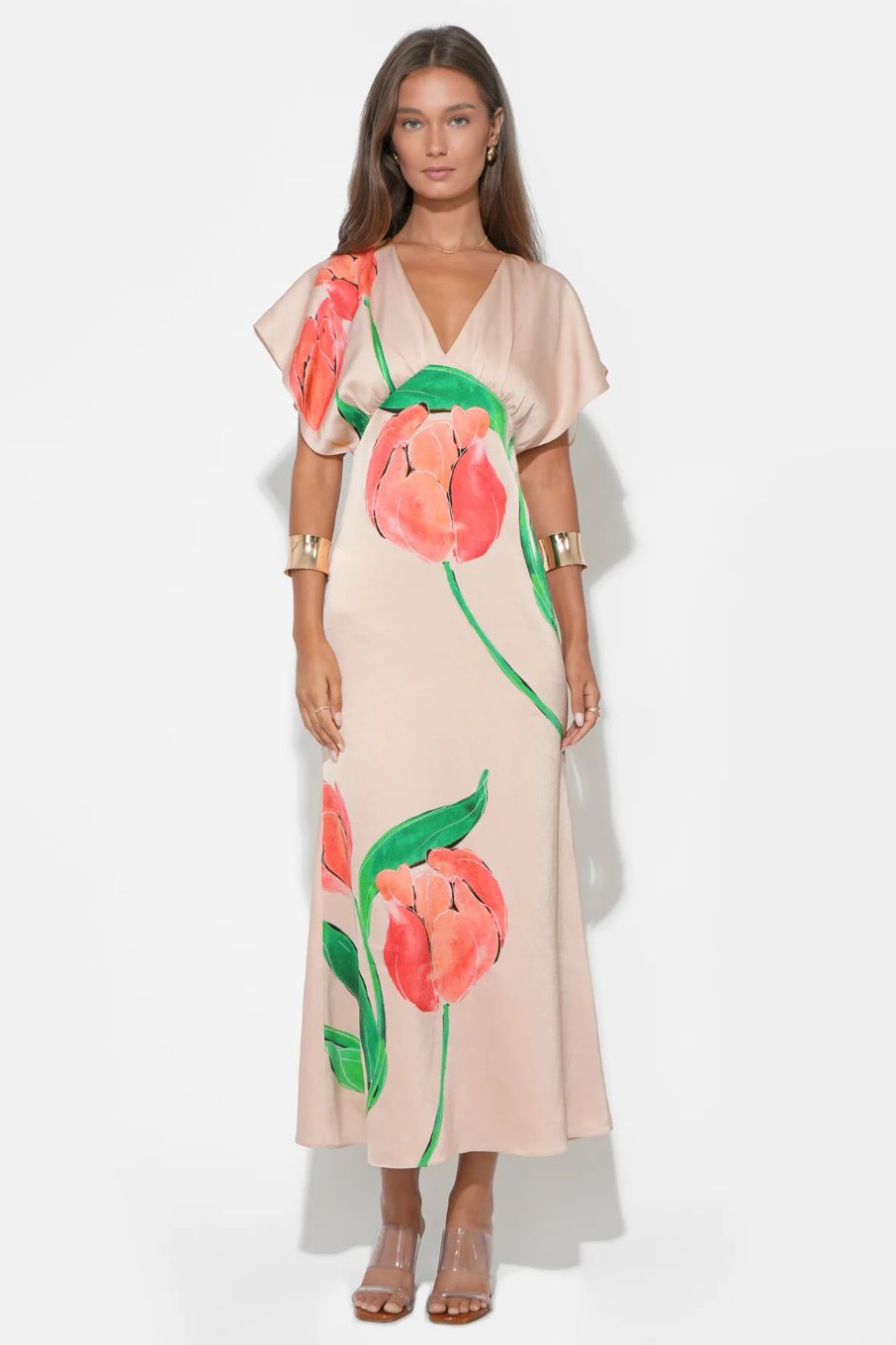 Adelyn Rae Madelyn Flutter Sleeve Dress