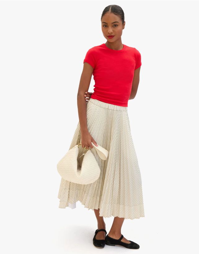 Clare V Moyen Messenger in Cream
