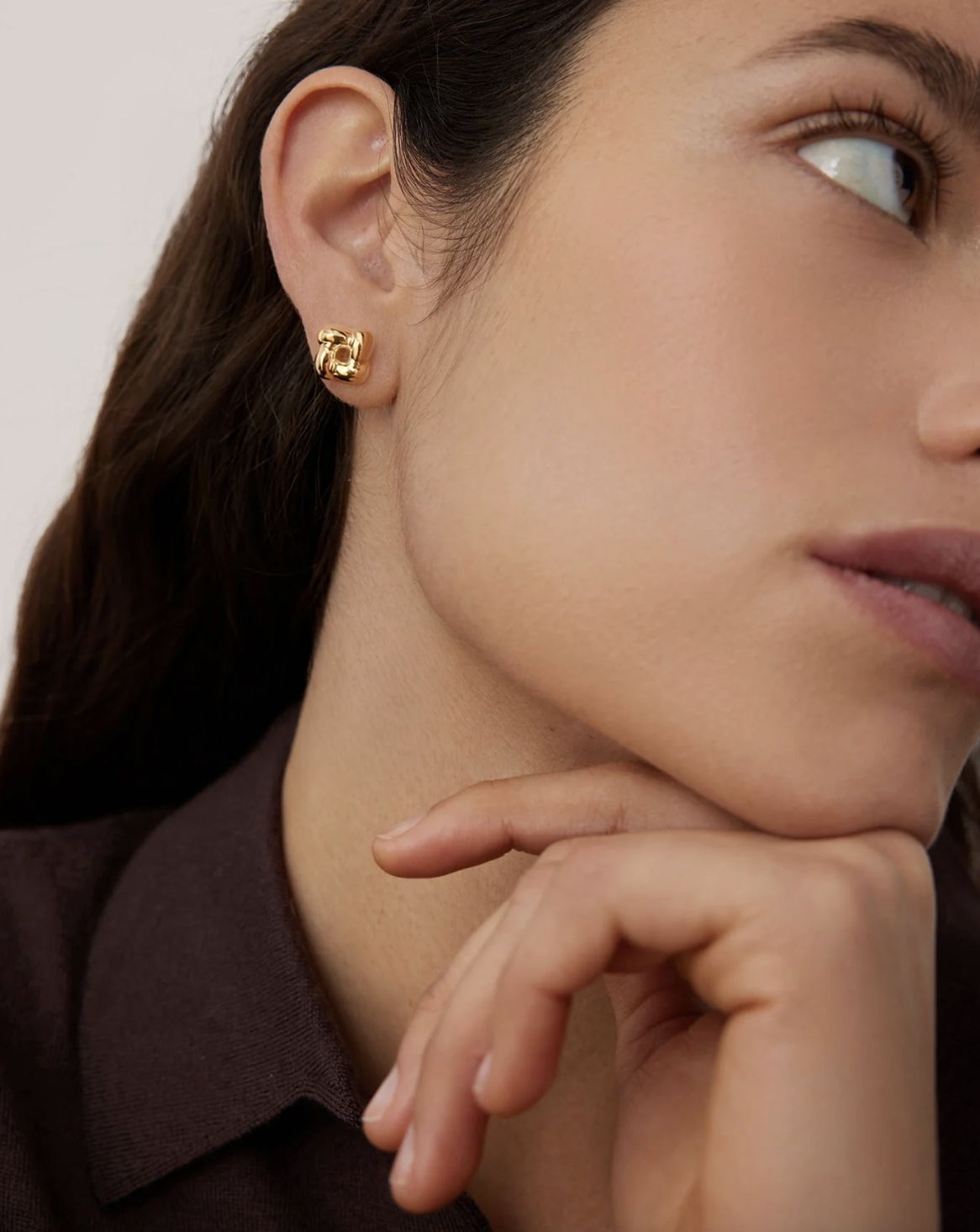 Jenny Bird Mini Woven Square Earrings