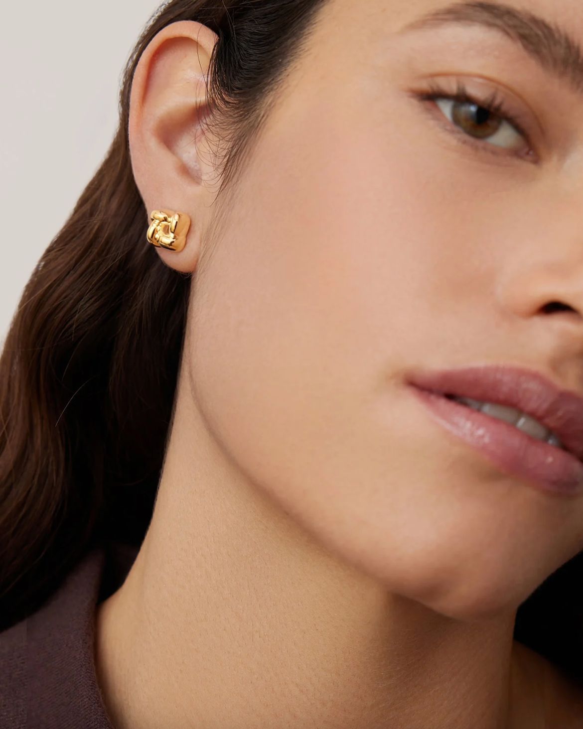 Jenny Bird Mini Woven Square Earrings