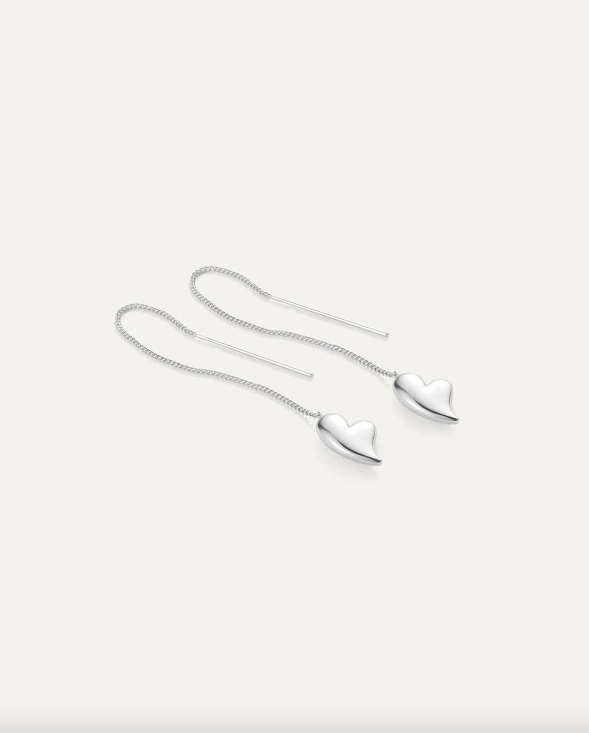 Jenny Bird Puffy Heart Threader Earring