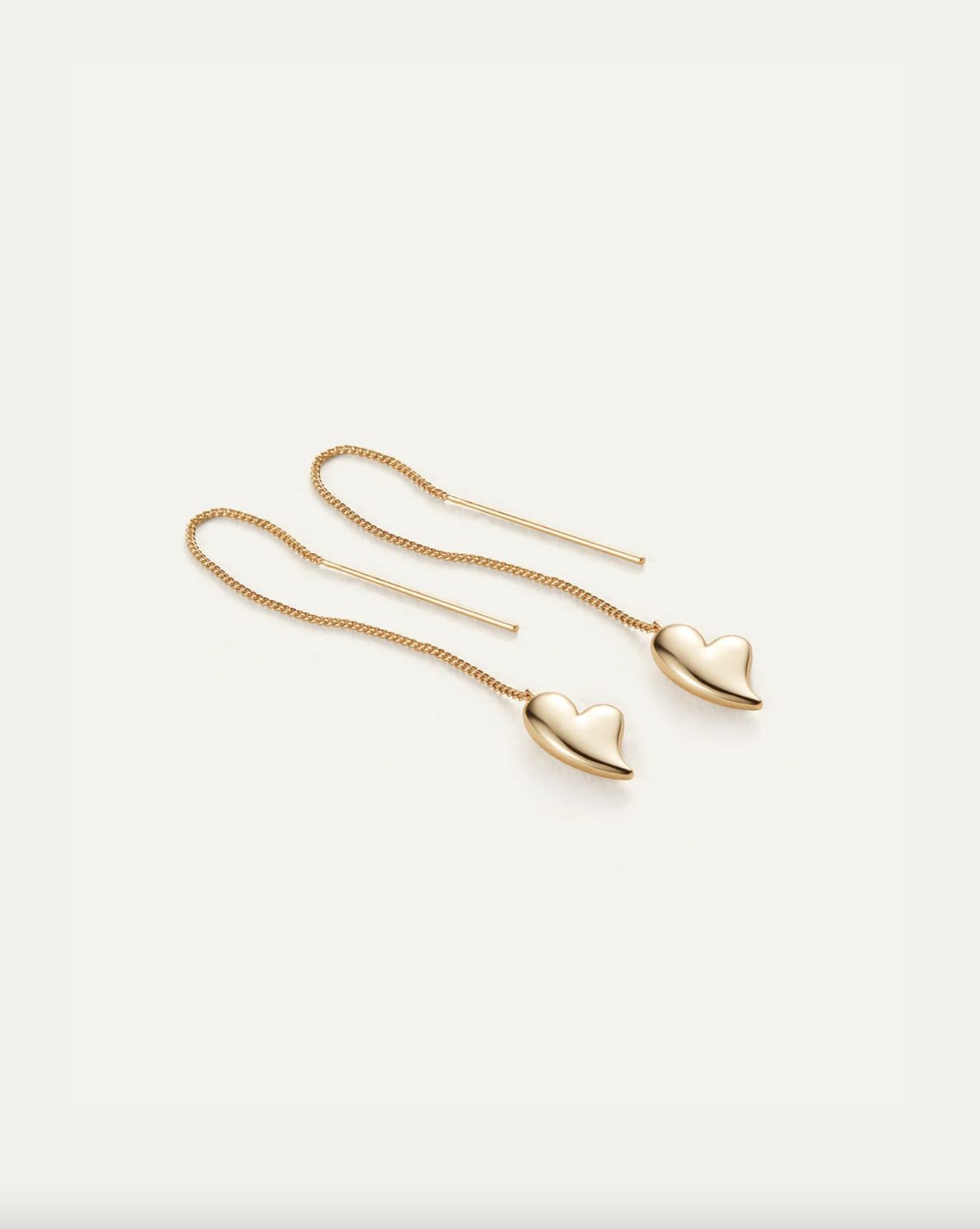 Jenny Bird Puffy Heart Threader Earring