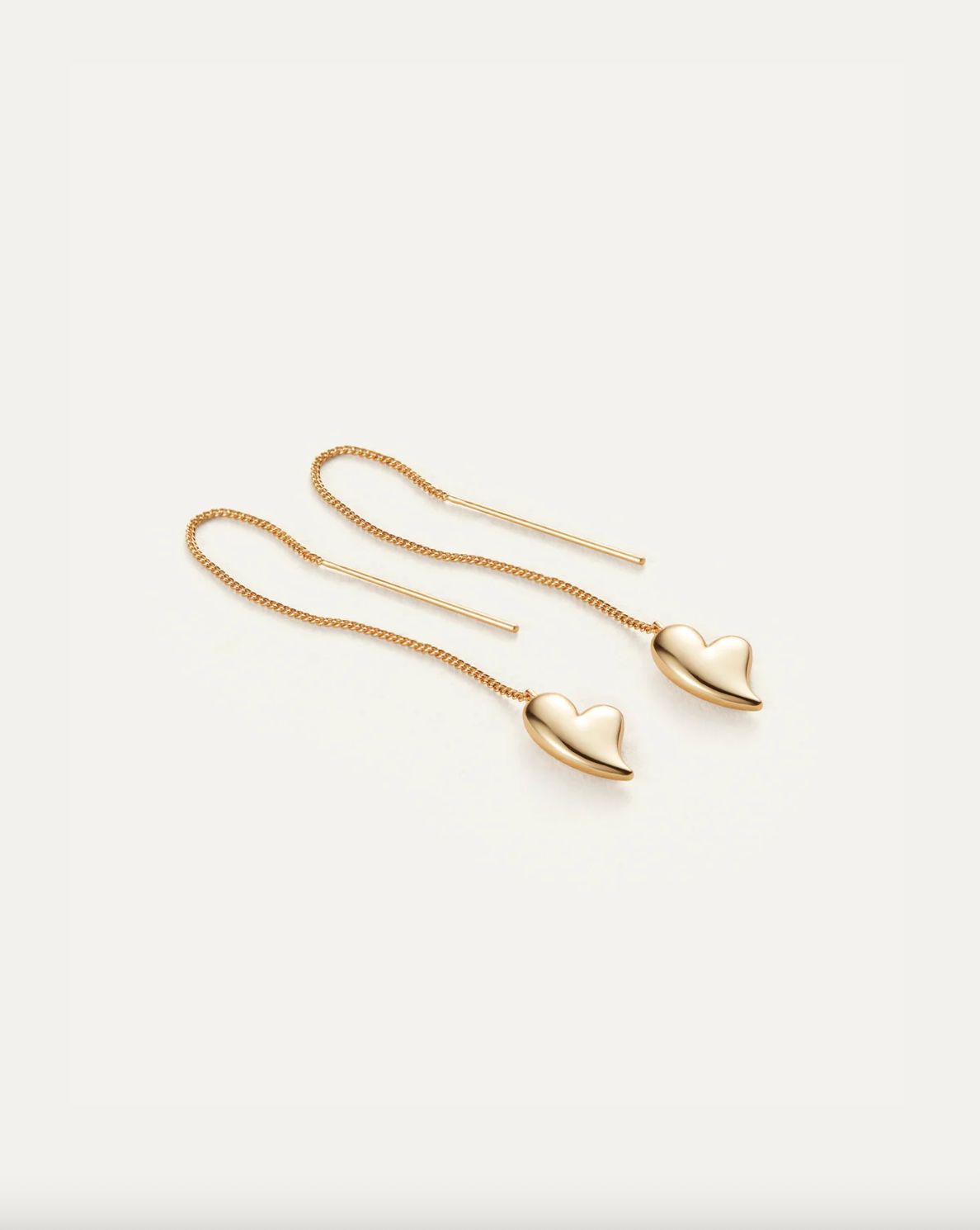 Jenny Bird Puffy Heart Threader Earring