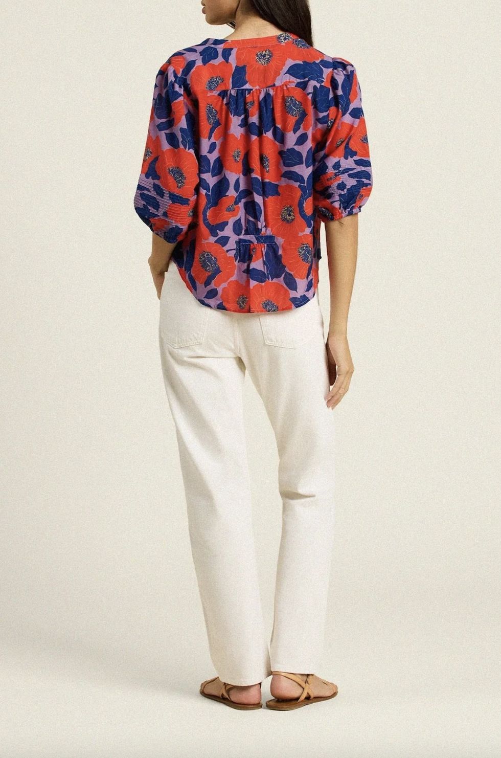 Trovata Loren Blouse in Poincianna Floral