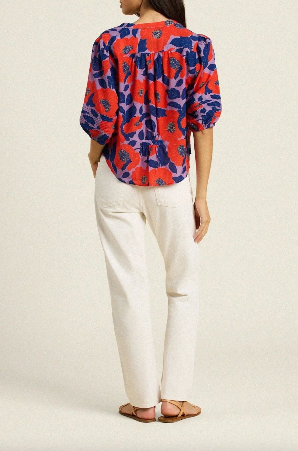 Trovata Loren Blouse in Poincianna Floral