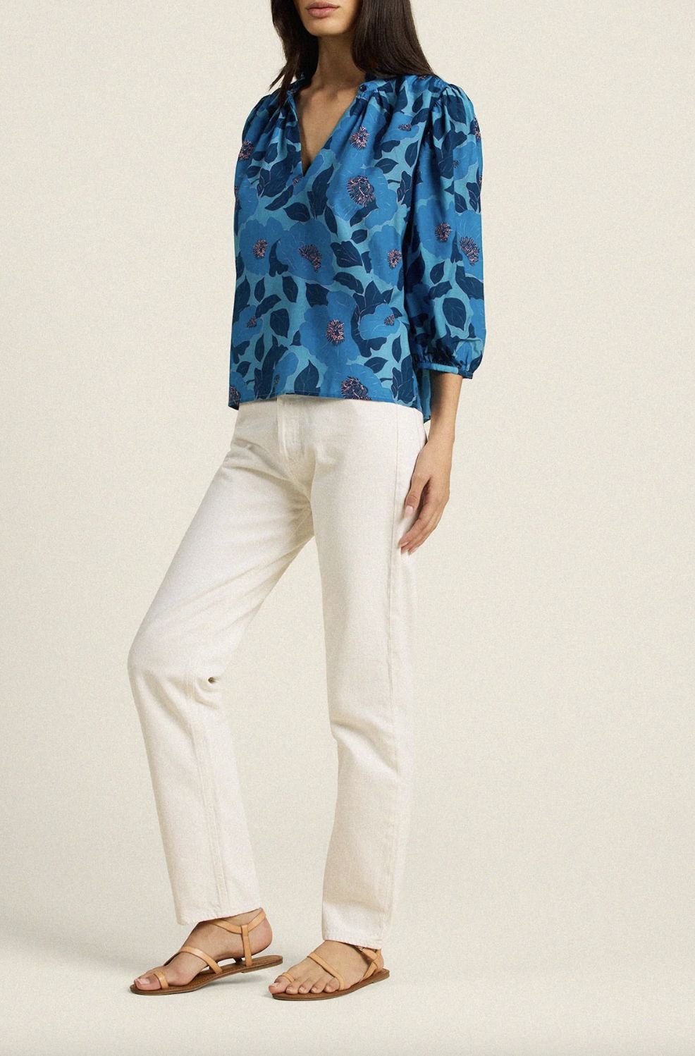 Trovata Orly Blouse in Lago Floral
