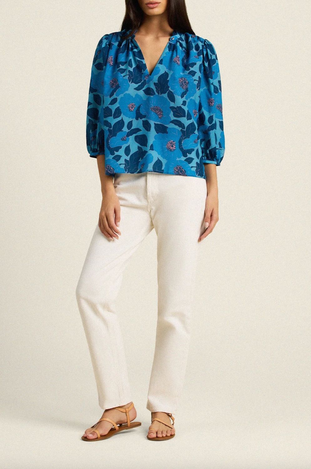 Trovata Orly Blouse in Lago Floral