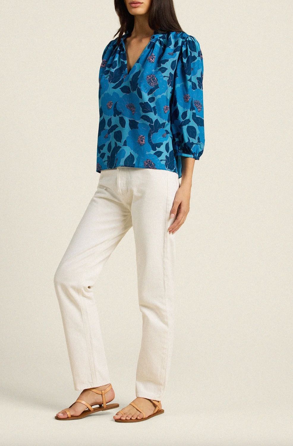 Trovata Orly Blouse in Lago Floral