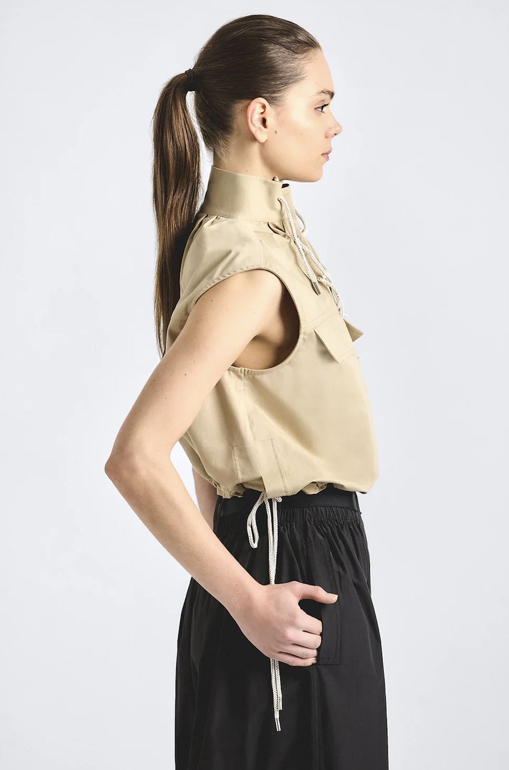 Derek Lam Solara Stretch Sleeveless Anorak