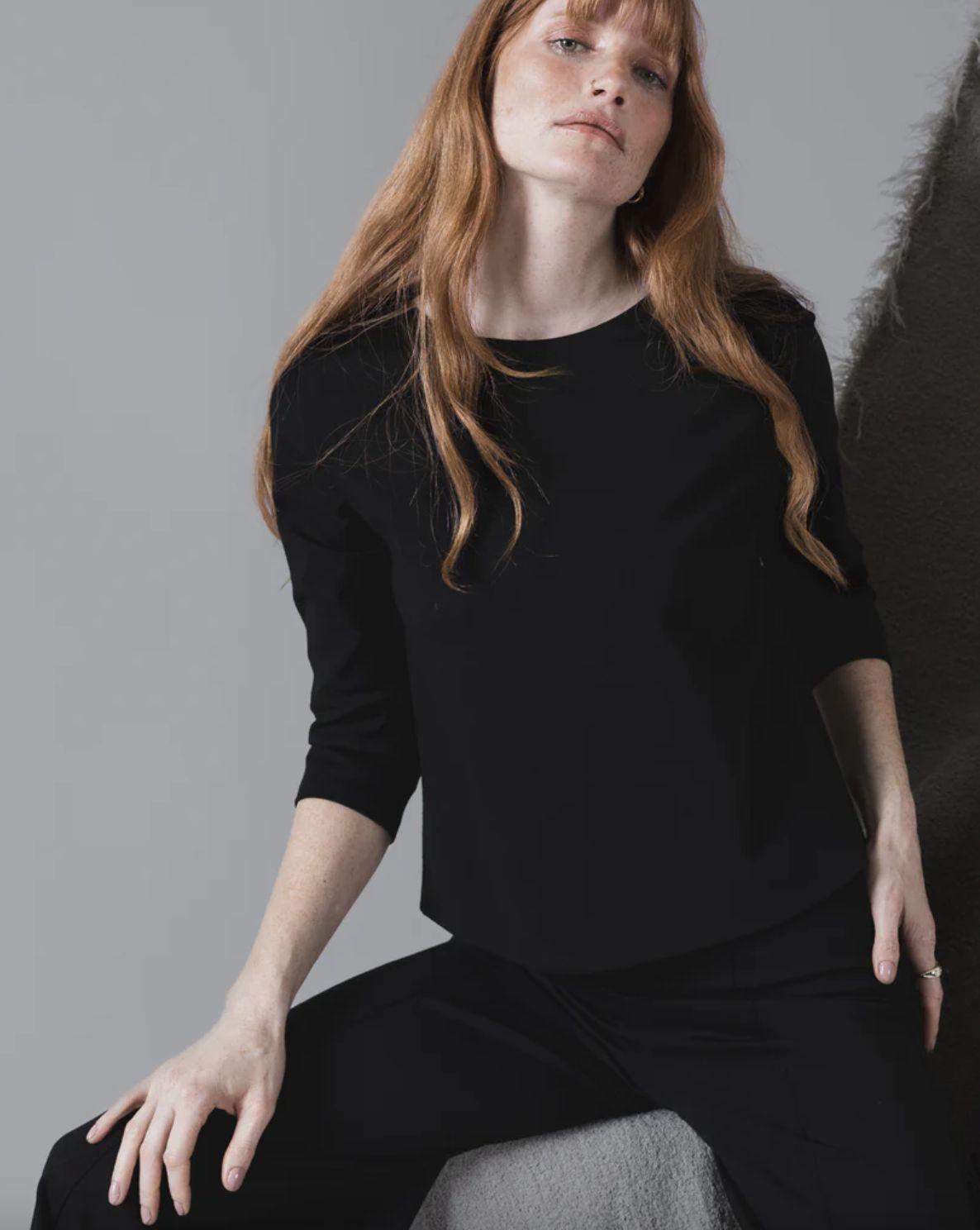 Ripley Rader Ponte Knit 3/4 Sleeve - Black