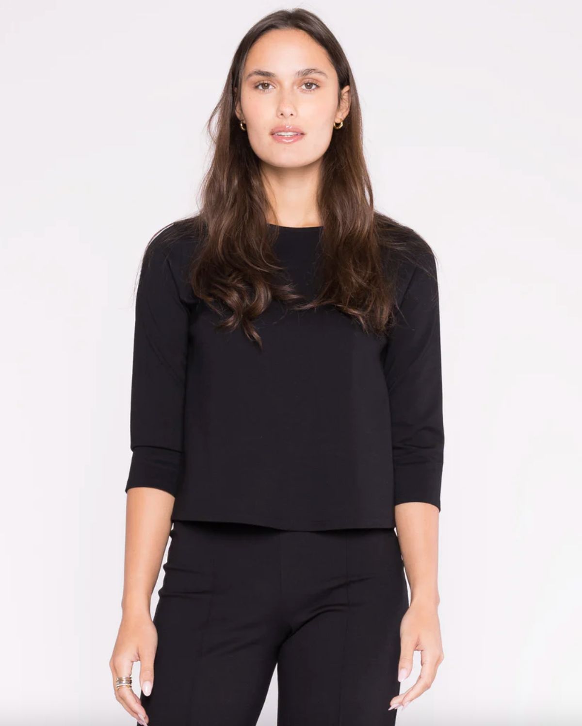 Ripley Rader Ponte Knit 3/4 Sleeve - Black