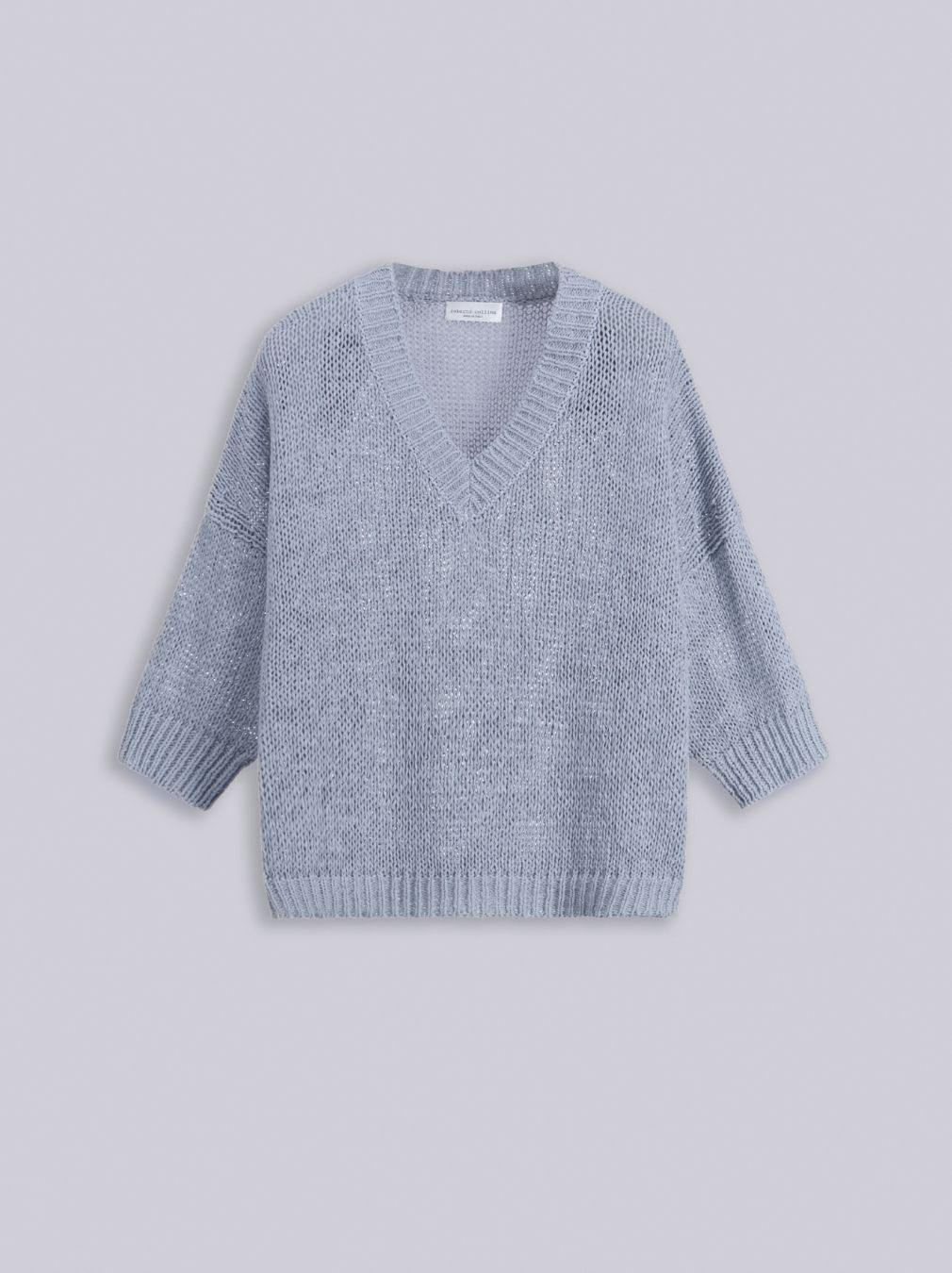 Roberto Collina V-Neck Sweater in Ice