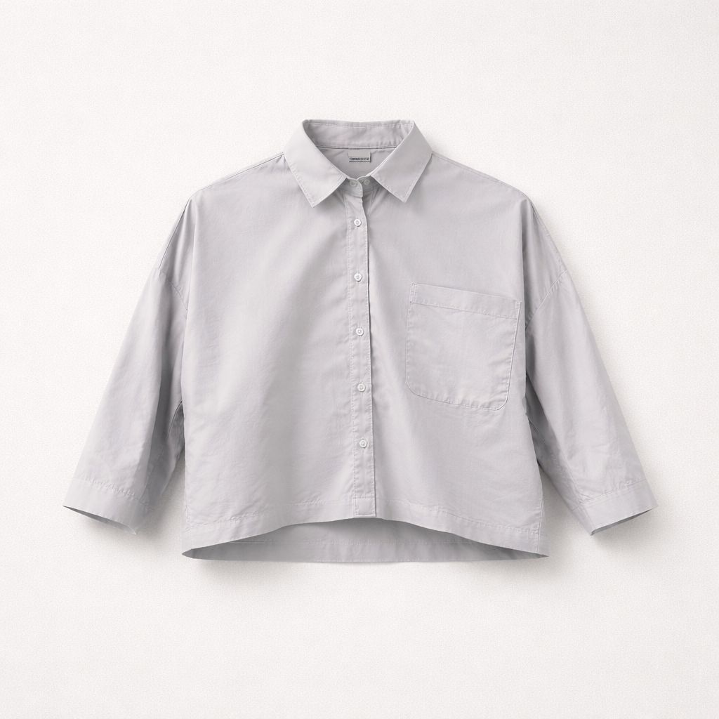 Roberto Collina Button Down Blouse in Light Grey