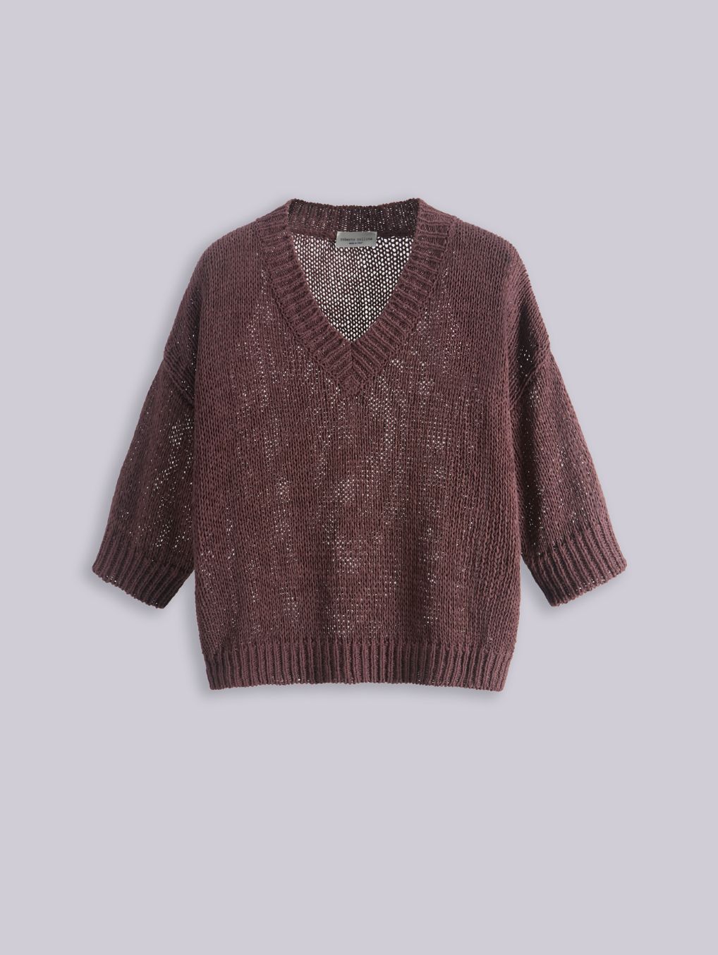 Roberto Collina V-Neck Sweater in Brick