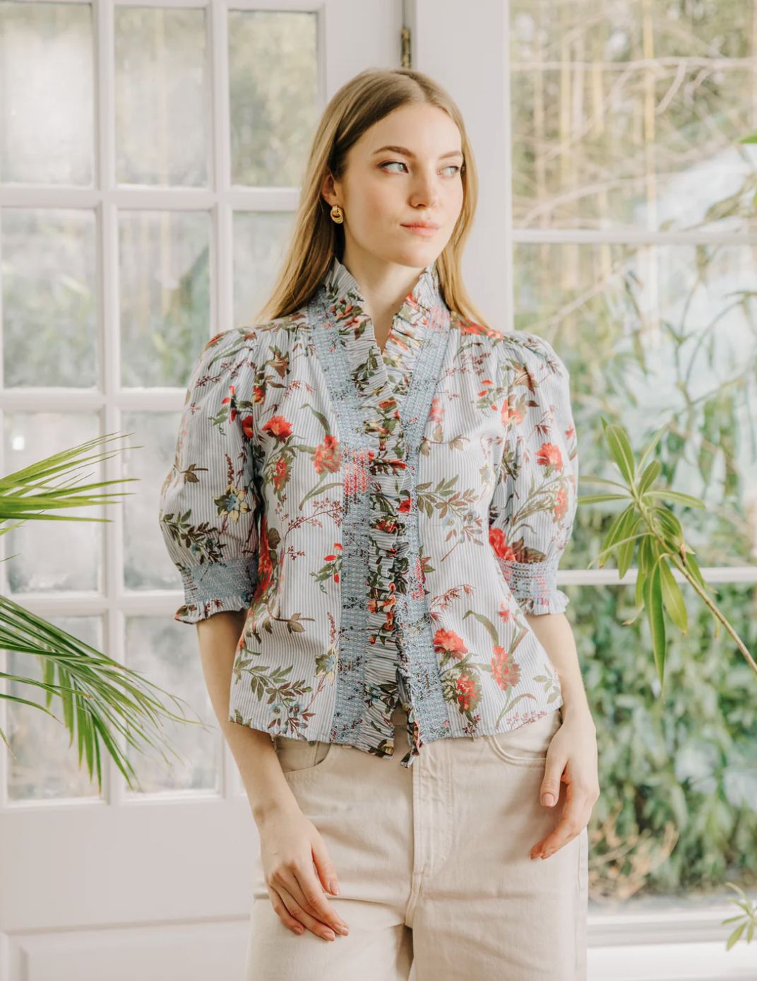 Love The Label Zuri Top In Battersea Floral