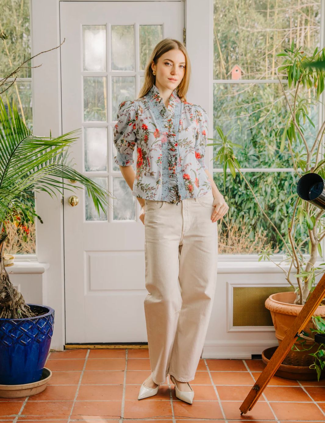 Love The Label Zuri Top In Battersea Floral