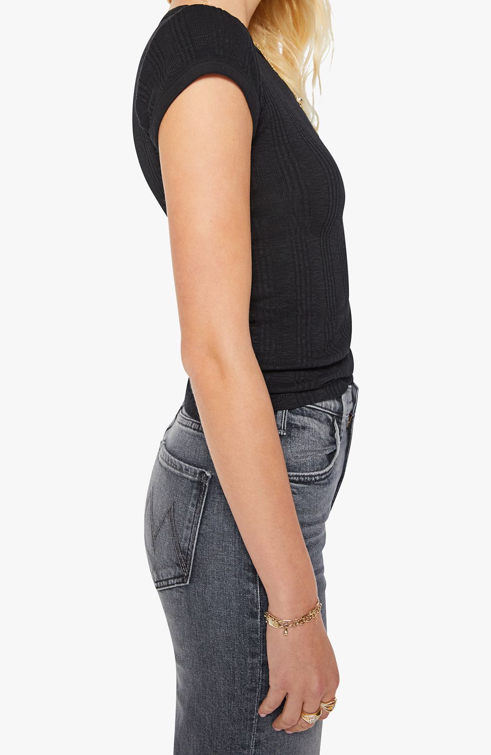Mother Itty Bitty Ringer in Black