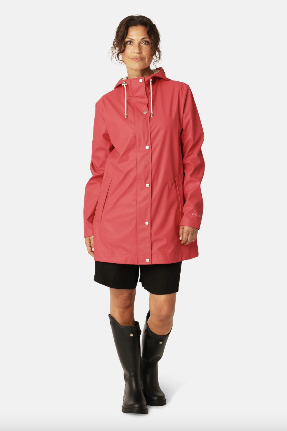 Ilse Jacobsen Short Rain Jacket in Baked Apple