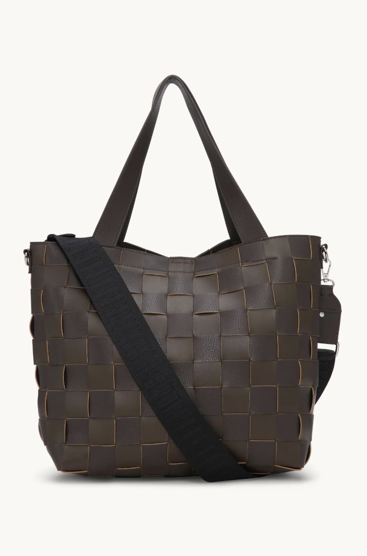 Ilse Jacobsen Braided Crossbody Shopper, Color: Chocolate