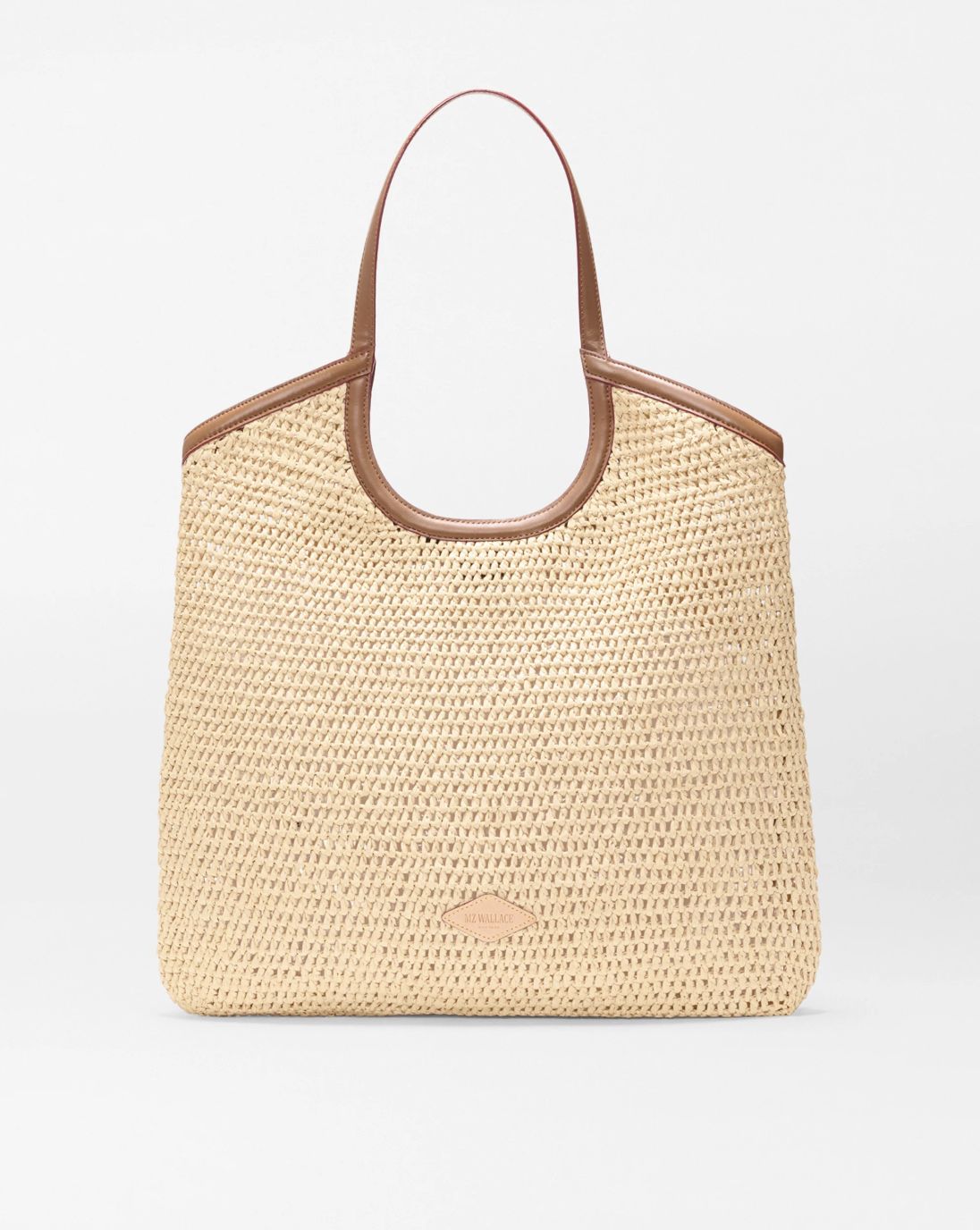 MZ Wallace Large Crochet Georgica Tote in Camel