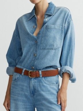 DL1961 Addison Overshirt, Color: Riverbank Aura, Size: XS