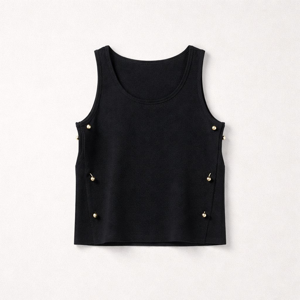Maria Pavan Piercing Black Knit Tank