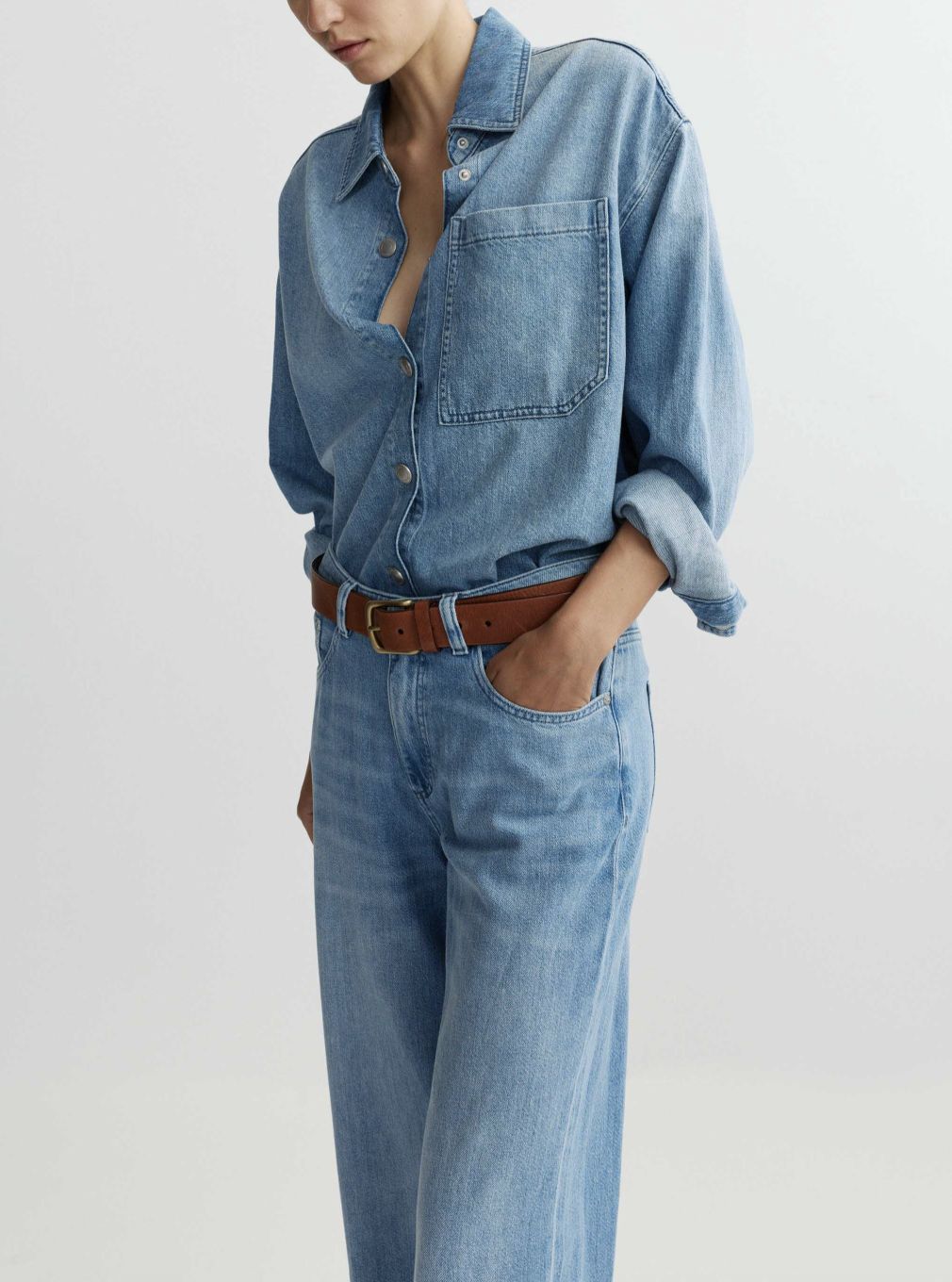 DL1961 Alex Baggy Wide Leg Jean in Riverbank Aura