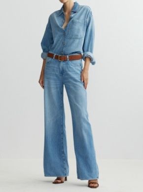 DL1961 Alex Baggy Wide Leg Jean in Riverbank Aura, Color: Riverbank Aura, Size: 24