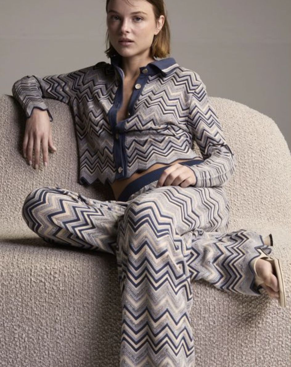 Maria Pavan Chevron Cardigan