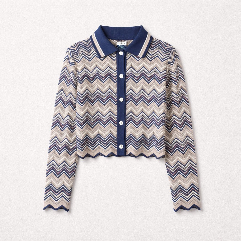 Maria Pavan Chevron Cardigan