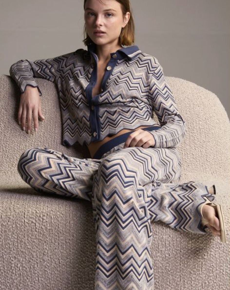 Maria Pavan Chevron Cardigan