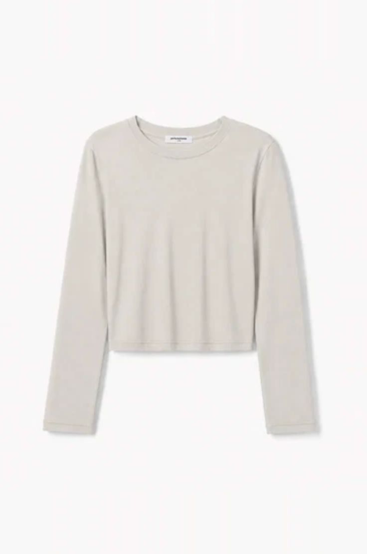 Perfect White Tee Jamie Long Sleeve Tee in Whitecap Grey