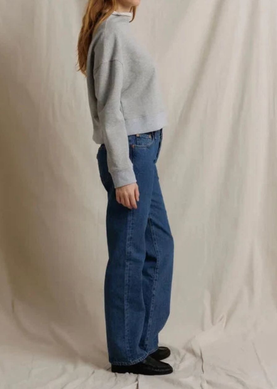 Perfect White Tee Arden Sweatshirt in Heather Grey