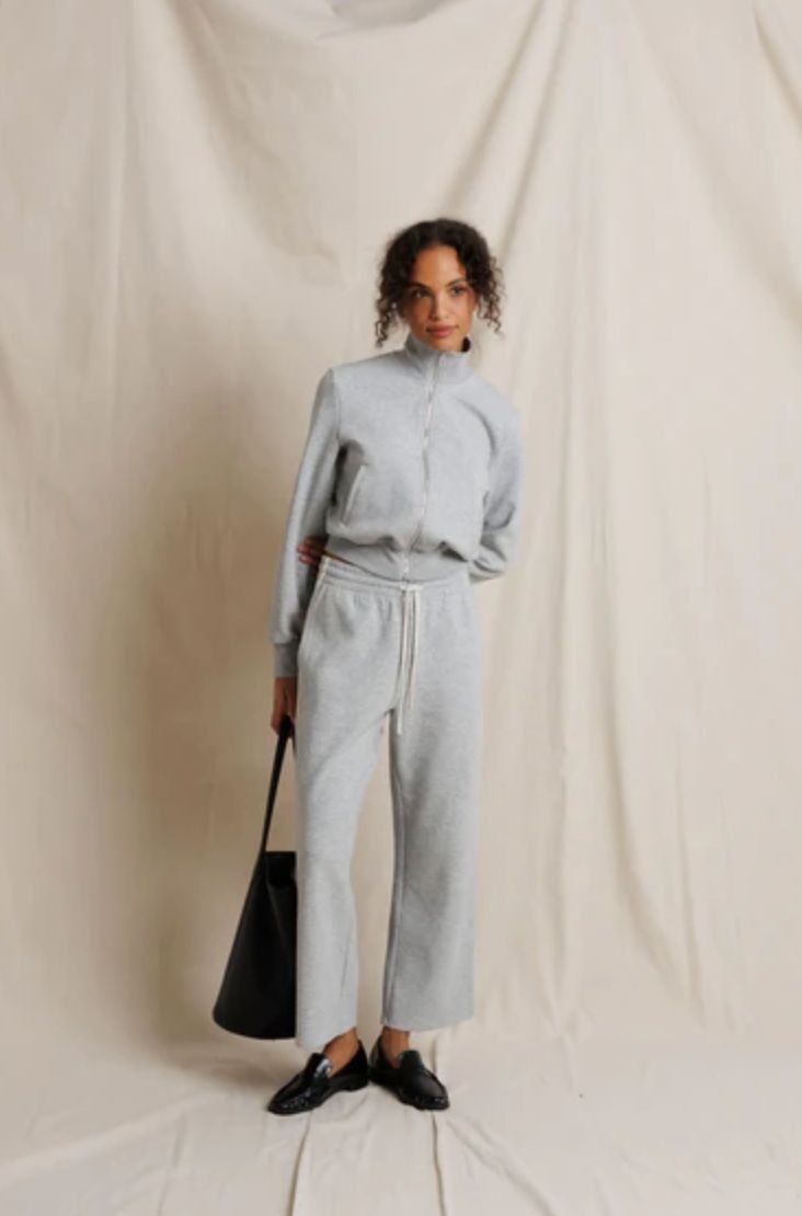 Perfect White Tee Claud Track Pant in Heather Grey