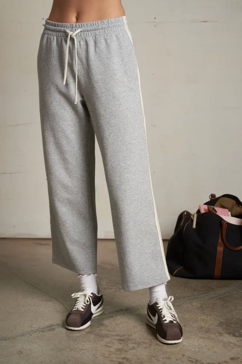Perfect White Tee Claud Track Pant in Heather Grey