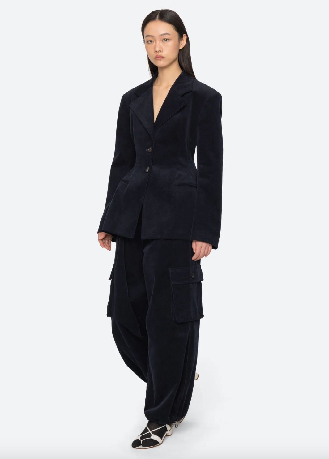 Sea NY Garrett Corduroy Pant In Navy