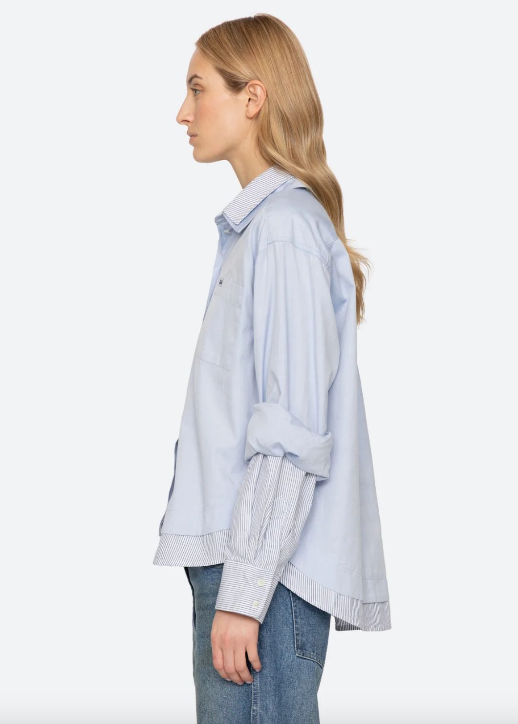 Sea NY Zayna DBL Layer Button Down Top